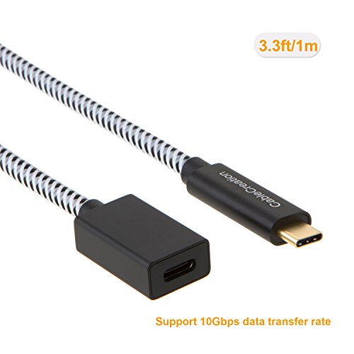 USB Typ C Kabel, cablecreation 3.3 Füße Super Speed Gen 2 (10 Gbps) USB 3.1 Typ-C männlich auf C Kabel von-Frauen, 1 m/Weiß und Schwarz - 2