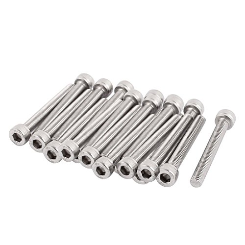 Preisvergleich Produktbild SODIAL M5x45mm Gewinde 304 Edelstahl Innen sechs kant schraube DIN912 15st