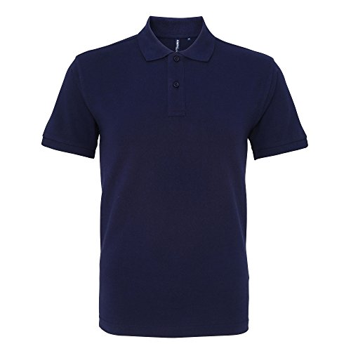 Asquith &amp; Fox Mens Plain Short Sleeve Polo Shirt (M) (Navy)