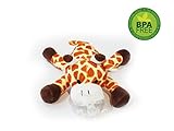 Baby Pacifier Holder Stuffed Animal Dummy Machine Washable Ultra-Soft Plush Toy Soothie Pacifier Holder - Giraffe - Koochi-Koo