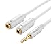 Ugreen 3.5mm Stereo TRRS 4 Pole Plug To 3.5mm Mic & Headset Female Jack Audio Adapter RS.1599.00