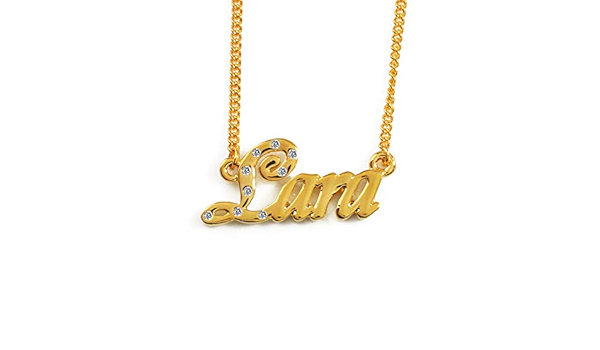 Buy Name Necklace Lara 18k Gold Plated At Amazon In