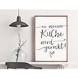 Das Poster für die absoluten Küchenrocker: in meiner Küche wird gerockt, dunkelgrau-schwarz-weiß, Küche Poster /Deko