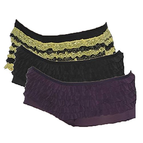 (Pack of 3)Womens Hipster Stretch Lace panties underwear Small Multicolour