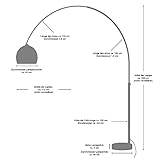 SalesFever Bogenlampe schwarz lackiert mit Dimmer Big Deal - 3