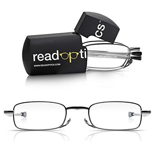 Graduati Read Optics: Occhiali Pieghevoli da Lettura Vista Uomo/Donna. Montatura in Metallo + Aste Lunghe + Portatili con Custodia Rigida. Lenti Diottrie: +1,00/ +1,50/ +2,00/ +2,50/ +3,00/ +3,50