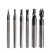Produktbild Ils - DB-M12 6 Stücke R0.5-3mm Stickstoff Beschichtet 2 Flöten Kugel Nasenfräser Fräser Set CNC Werkzeug