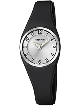 Calypso Armbanduhr für Damen und Herren Fashion Dame/Boy - K5726/6 - PU-Armband schwarz Quarz-Uhr UK5726/6