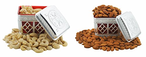 Shivram Peshawari & Bros Diwali Gift Elite Dry Fruit Gift Boxes Combo of Cashew Nuts and Almonds | Diwali Gift Box | Festival Dry Fruit Gifts (150 Grams Each)