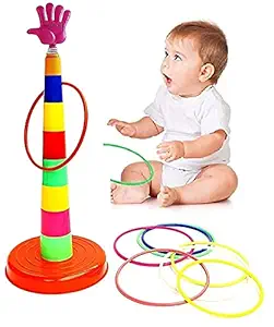 Prime Ring Toss Quoits for Kids Hoopla Throw Game for Toddlers Indoor Outdoor Game Set for Kids Boys and Girls Pack of 1