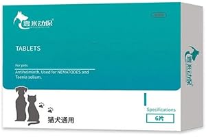 Ellisalano 6 Comprimidos Antiparasitarios para Perros Y Gatos Desparasitación Interna