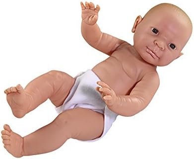 Belonil 17-Inch Preemie-52 White Girl Doll with Regular Mouth and Diaper