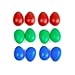 Museya 12pcs Plastic Percussion Musical Egg Shakers for kid(3 colours)