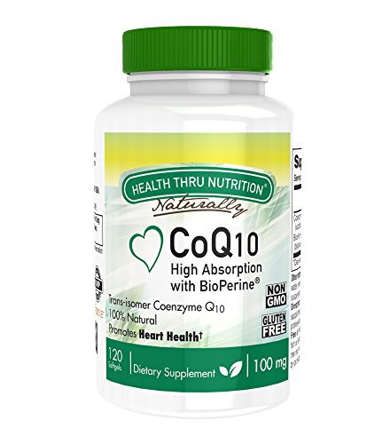 CoQ10 100mg 120 Softgels Non-GMO, 100% Natural Coenzyme Q-10
