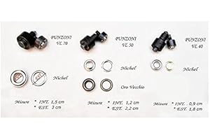 MG LAVORAZIONE ARTIGIANALE PELLE E CUOIO Occhielli metallici VL 40 in Alluminio - Confez. da 250 pezzi, Nikel