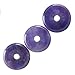 Produktbild Green Forest Gems, DIY, Amethyst, AAA-qualität, Echte, Natürlichen, 25mm, Edelsteinanhänger, Halbedelstein Anhänger, Schmuckanhänger, Donut, 1 Stück. (Amethyst, AAA-grade, Genuine, Natural, Donut Pendant)