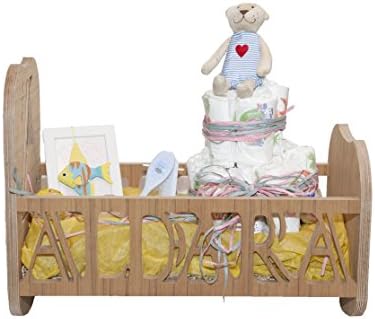 Layette Gift for Babies aldara-cesta Baby Fully Personalised with the name of bebé- Birth Gift Ideal
