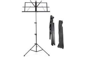 Kabalo Metal Adjustable Sheet Music Stand Holder Folding and Foldable WITH FREE CARRY CASE BAG INCLUDED
