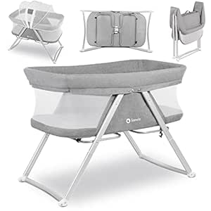Lionelo Vera 3in1 Baby Bett Reisebett Baby Beistellbett Baby Ab Geburt Bis 9 Kg Luftige Seitenwande Stabile Konstruktion Faltmatratze Moskitonetz Grau Amazon De Baby