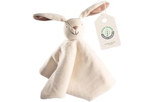 ‎CUTE SINCE 1999 Cute Since 1999 Baby Schnuffeltuch & Kuscheltier ab 0 Monate - Ecru Hase Schmusetuch für Junge & Mädchen - Sachen & Geschenk für Neugeborene - Bio Tier Kuscheltuch & Schnüffeltücher - 35 x 35 cm
