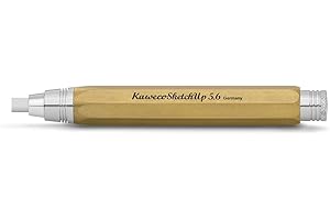 ‎KAWECO Kaweco SKETCH UP Fallbleistift Brass Corrector 5,6 mm 5B I Radiergummi in Stiftform aus massivem Messing in oktogonalem Design I Stift-Radiergummi nachfüllbar aus Metall I Corrector-Stift 10,3 cm