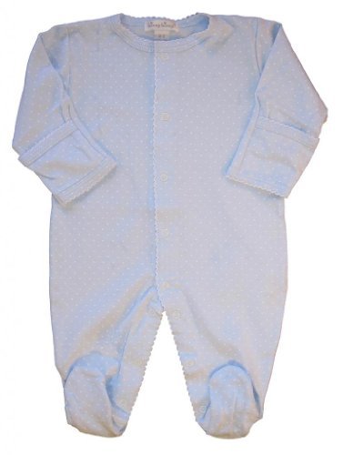 Kissy Kissy Baby Dots Footie-Blue with White Dots-Newborn Color: Blue With White Dots Size: Newborn (Baby/Babe/Infant - Little ones)