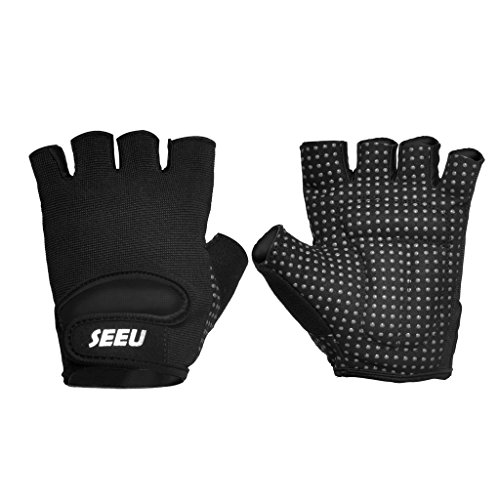 SEEU Damen Herren Gewichtheben Handschuhe Fitnesshandschuhe Trainingshandschuhe für Krafttraining, Workout, Bodybuilding, 5 Farben, Gr.XS bis L