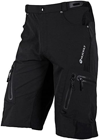 NUCKILY Men's Cycling Sportwear waterproof Mtb Shorts (Black, 3XL)