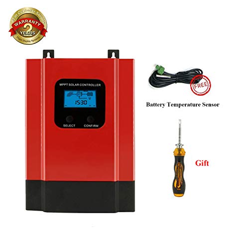 vFound 60A MPPT Controlador de carga solar 48V/36V/24V/12V Ajuste indicador de retroiluminación LCD inundado/sellado/gel/litio Regulador solar max. Entrada de 150V DC 3120W (60A)