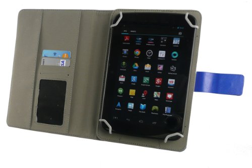 Emartbuy® Tolino Tab 8 Inch Tablet Universalbereich Blau Multi Winkel Folio Executive Case Cover Wallet Hülle Schutzhülle mit Kartensteckplätze + Blau Eingabestift - 6
