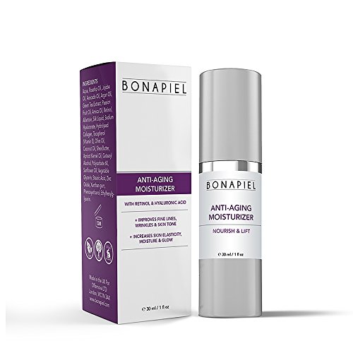 Anti Aging Retinol Moisturizer with Hyaluronic Acid - Best Night Cream for the Face - Oil-Free and Fast Absorbing