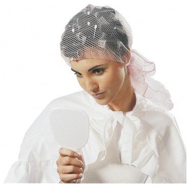 SIBEL Large Medium Density Triangular Tie Hair Setting Net - WHITE 1142823-01