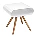 Produktbild müller möbelfabrikation LO12 Beistelltisch, signalweiß RAL 9003 seidenmatt Gestell Massive Eiche geölt 42x44x40cm