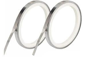 HAOMEEDUO 2 Pcs Tira Soldadura Pilas Cinta de Níquel 8x0,15mm 10m Tira de Acero con Recubrimiento de Níquel para Soldar por Puntos Conectar la Batería 18650 26650 32650 Baterías AA Soldadura de Punto