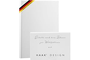 HaakDesign Bespannter Keilrahmen (unbedruckt), 80x160cm, 260g/m² (100% PES), 18 mm (Standard) Leinwand