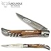 Produktbild LAGUIOLE en Aubrac Taschenmesser - Sondermodell Grand Cru Saint Emilion - Einlegearbeit echt Silber - 12 cm Griff Weinfass Eiche - Korkenzieher - Klinge 10 cm matt - Backen matt