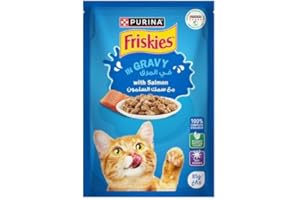 Purina Friskies Salmon Chunks in Gravy Wet Cat Food, 85g