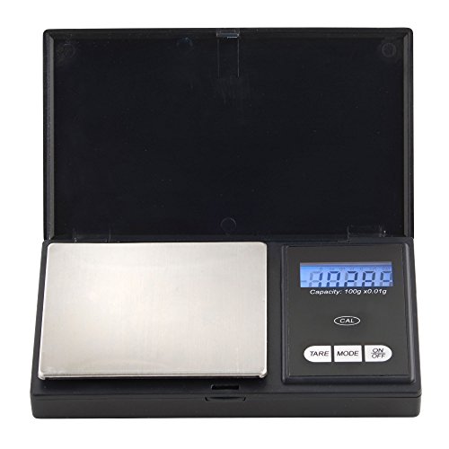 VonShef tragbare digitale Taschenwage mit 1kg Kapazität & beleuchtetes LCD-Display – Schwarz/Edelstahl - 7