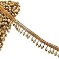 PREMDAS LACES Premdas 9 Mts. Gota Braid Border With Hand Work,Designer Saree Border,Lace,Embroidery On Net Fabric,Bridal Lehenga,Saree,Dupatta,Suit,Anarkali,Indian Trims,Sari Border (Gold)