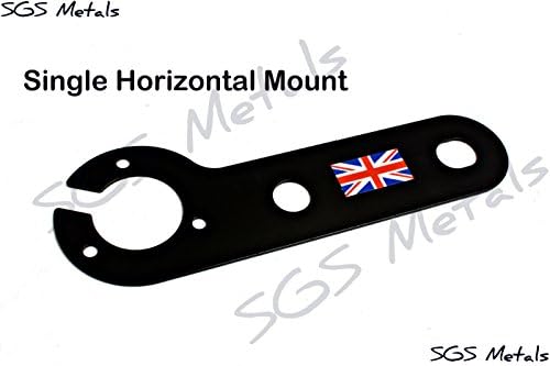 BLACK Tow Bar Accesories - Electric mounts, Levelling plates, Bumper Protectors or Drop Plates. British Made (Single HORIZONTAL Mount)