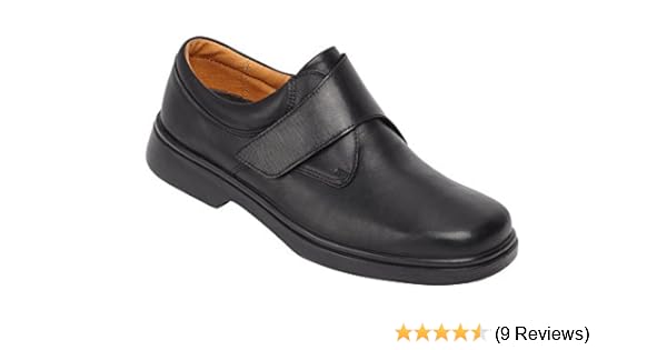 mens wide fit velcro shoes