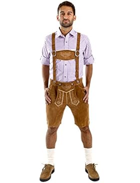 ALMBOCK Lederhose Herren kurz | Trachten Lederhose kurz aus edlem Leder von Gr. 46-60 | Kurze Lederhose in vielen...