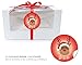 Produktbild 12 CUPCAKE PATISSERIE BIO BOXEN + 24 AUFKLEBER: 12 Boxen Sichtfenster Aufbewahrungsbox • 24 Sticker RUDOLF ROT HO HO HO • Flach liegend geliefert faltbar • L 13cm x B 11cm x H 8cm