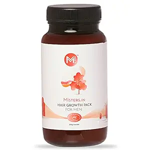 Misters Hair Growth for Men Hair Mask with Ayurvedic Ingredients like Amla, Shikakai, Neem, Bhringraj & Brahmi - 200 Grams Powder Pack
