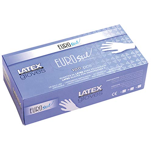 Eurostil Guante de Látex de Color Blanco Mediano - 200 gr