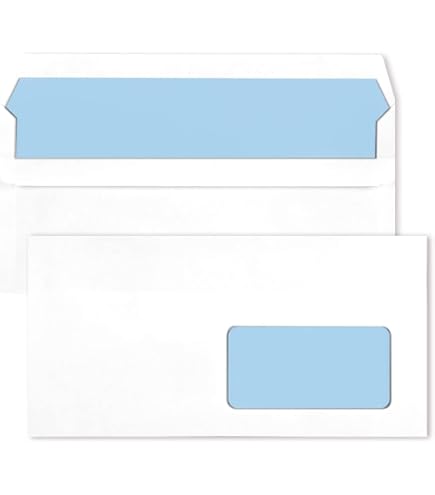 Buste Con Finestra Unipapel - 25 Pezzi 115x225 Mm, Carta 90 G, Chiusura Autoadesiva