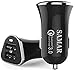 Price comparison product image SAMAR - Car Charger (Lifetime Warranty) Quick Charge 3.0 Dual USB Car Charger [36W / 2.4A, iSmart Charging, Built-in Safety Protection] for iPhone, Samsung, HTC, LG Smartphones and other devices