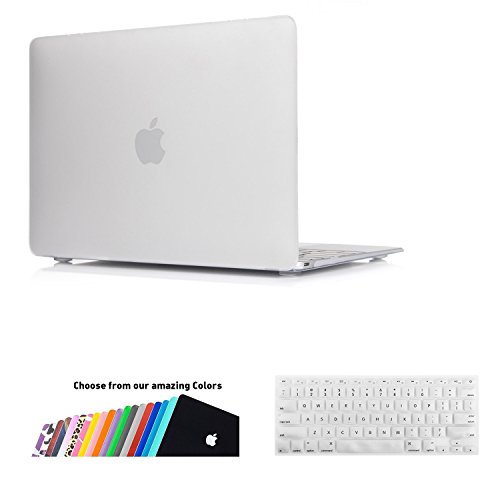 MacBook Pro 13 Hülle 2016, iNeseon Ultra Slim Plastik Hartschale Tasche Cover snap on Schutzhülle Schale mit US Weiß und EU Transparent Silikon Tastatur-Abdeckung Schutzhülle für Neueste Apple MacBook Pro 13 Zoll ohne Touch Bar A1708, Transparent