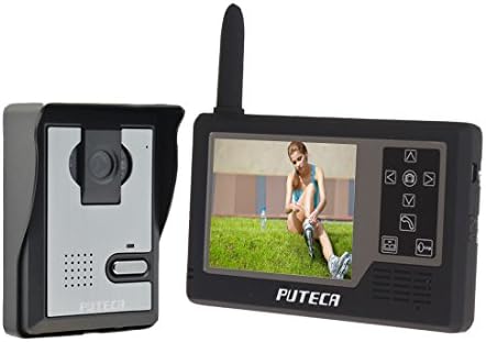 PUTECA 3.5 inch TFT Black LCD 2.4G wireless video door phone intercom IR Night vision Camera Black and white outdoor Unit video door bell home surveillance Security system 1 VS 1