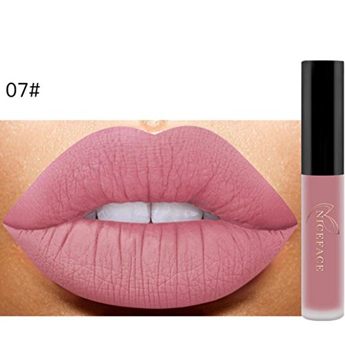 Beliebter Lippenstift, Yogogo Lip Matte Liquid Lipstick Wasserdichte Lip Gloss Make-up (#7)